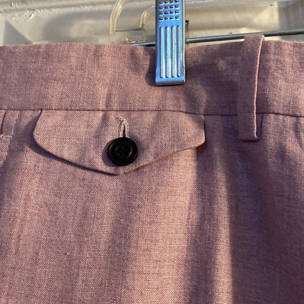 Burberry Mens Linen Golf Shorts Pink Heather Size 48 - Picture 3 of 9